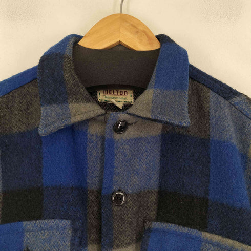 メルトン melton 60S-70S チェック CPOシャツジャケット メンズ JPN:M